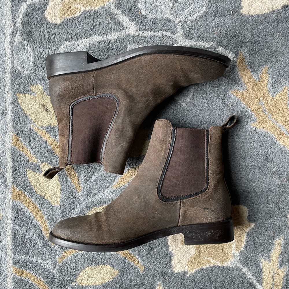 Women's Brown Suede Chelsea Boots - Classic Slip-On Style